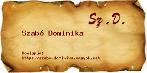 Szabó Dominika névjegykártya